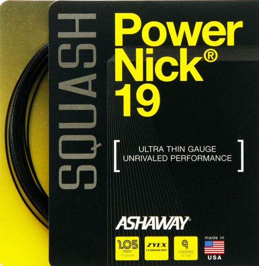 Opstrengning med Ashaway Powernick 1,05 (Sort)