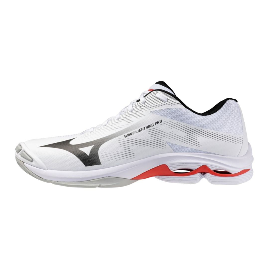 Mizuno Wave Lightning Pro (U) (White/Black/Fiery Red)