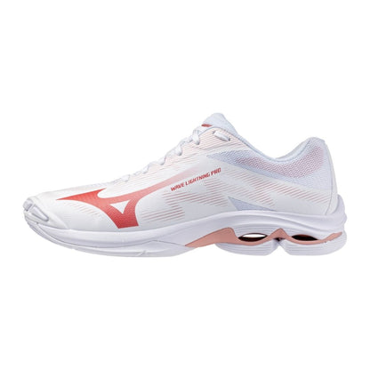 Mizuno Wave Lightning Pro (W) (White/Rose Elegance/Lava Falls)