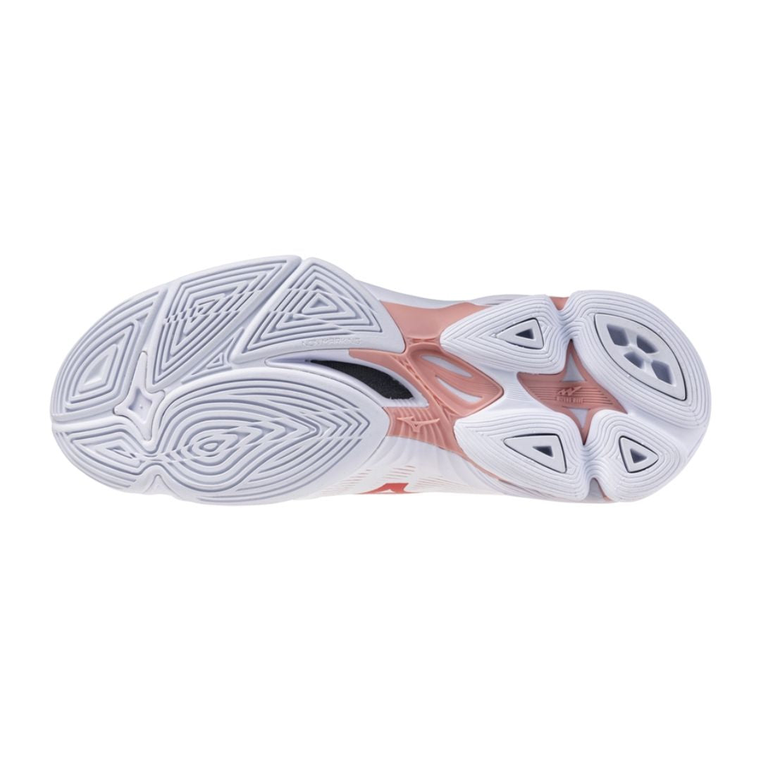 Mizuno Wave Lightning Pro (W) (White/Rose Elegance/Lava Falls)