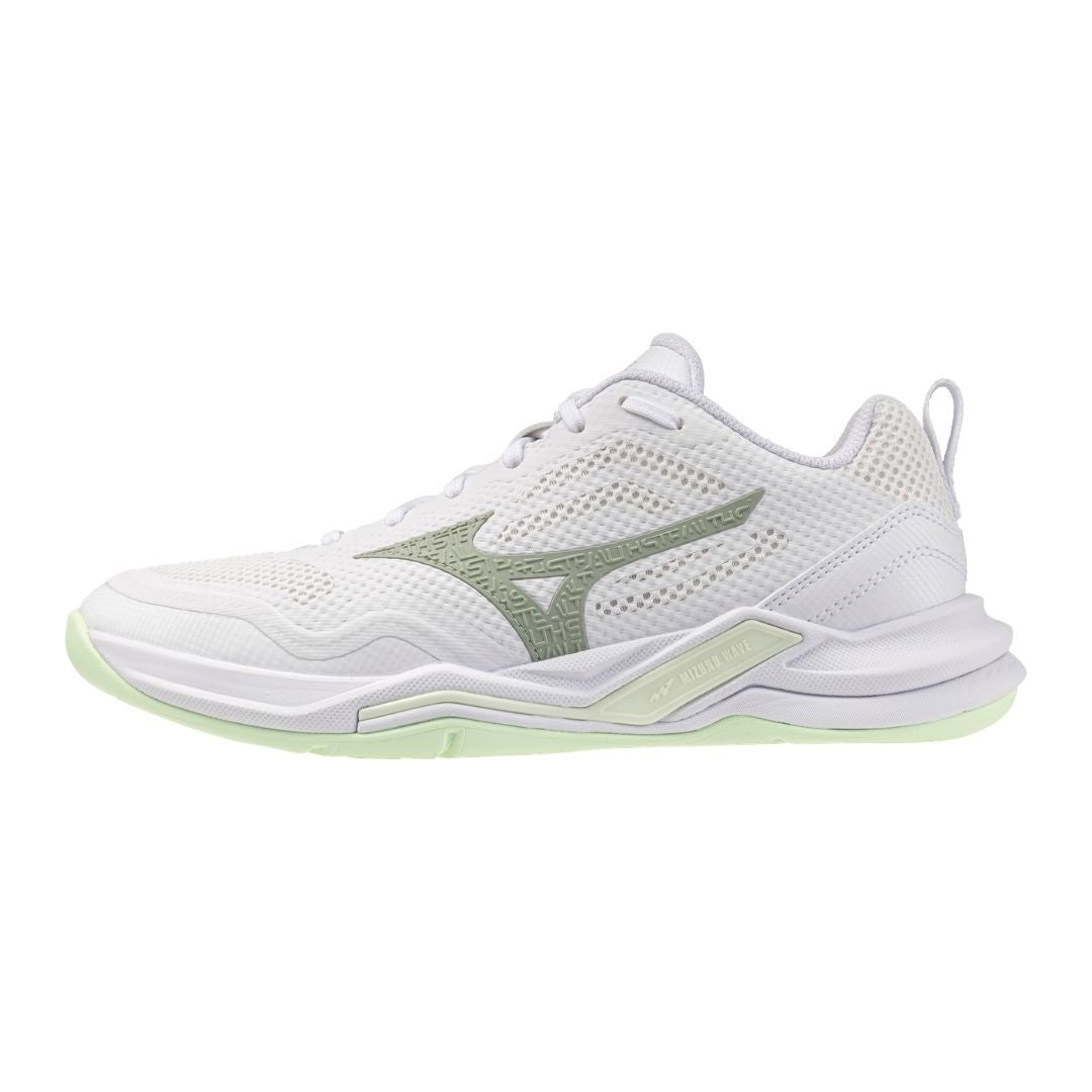 Mizuno Wave Stealth Pro (W) (White/Aqua Gray)