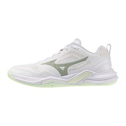 Mizuno Wave Stealth Pro (W) (White/Aqua Gray)